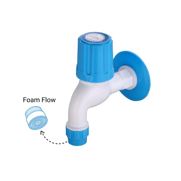 Crystal Classic Foam Flow Bib Cock Pvc
