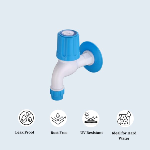Crystal Classic Foam Flow Bib Cock Pvc - Image 4