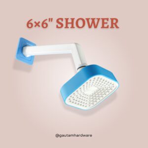 Gravity Overhead Shower with Arm 6x6" PTMT