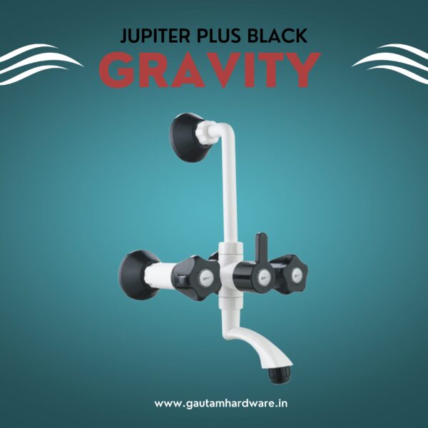 Gravity Jupiter Wall Mixer with 'L' Bend PTMT with 3 in 1 DIY Key - Image 4